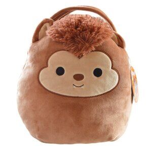 Original Squishmallows Wade Brown Plush Halloween Treat Pail Bag With Handle